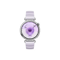 Produktbild för Huawei Watch GT 6 - rostfritt stål - smart klocka med rem - lila - lila