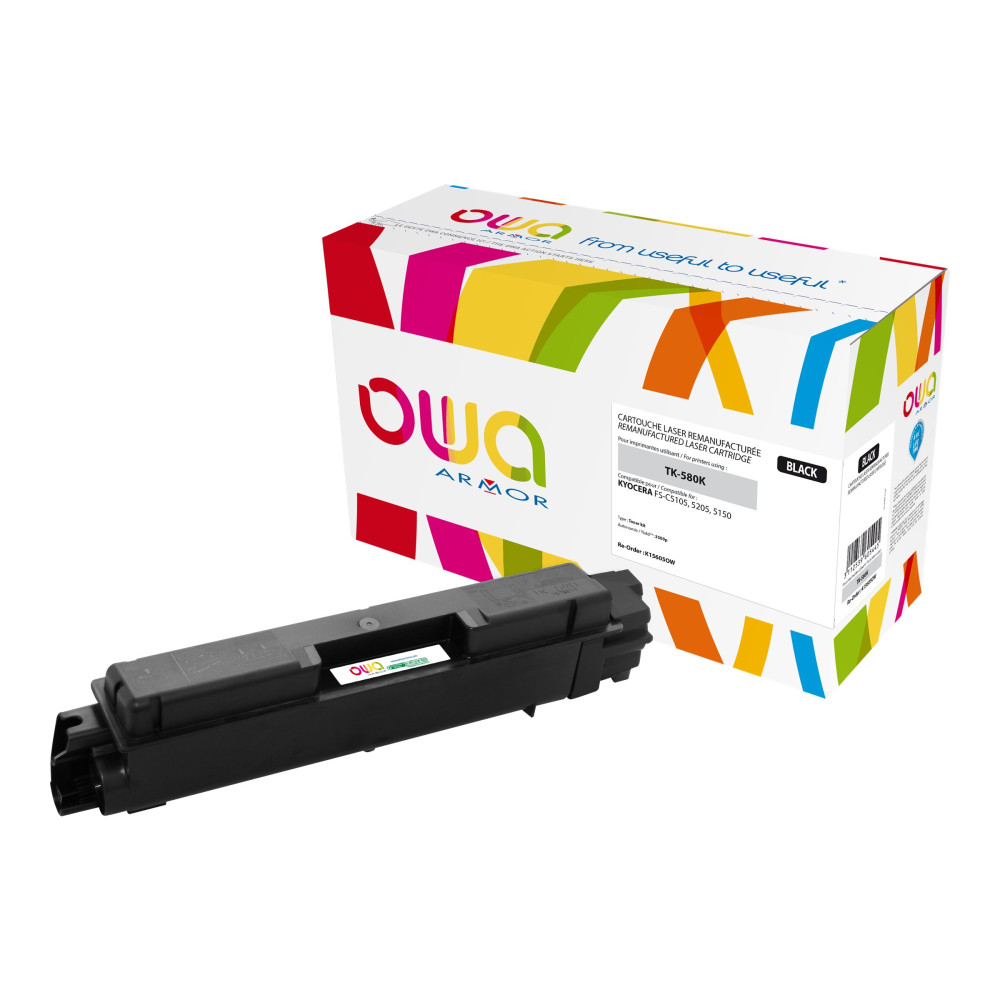 Produktbild för OWA - svart - kompatibel - tonerkassett (alternativ för: Kyocera TK-580K)