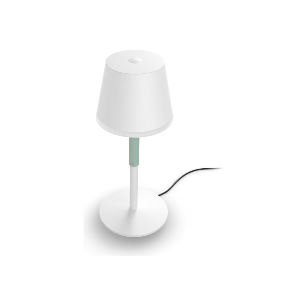 Produktbild för Philips Hue White and Color Ambiance Go - bordslampa - LED - 16 miljoner färger - vit, sage green grip