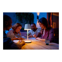 Produktbild för Philips Hue White and Color Ambiance Go - bordslampa - LED - 16 miljoner färger - vit, sage green grip
