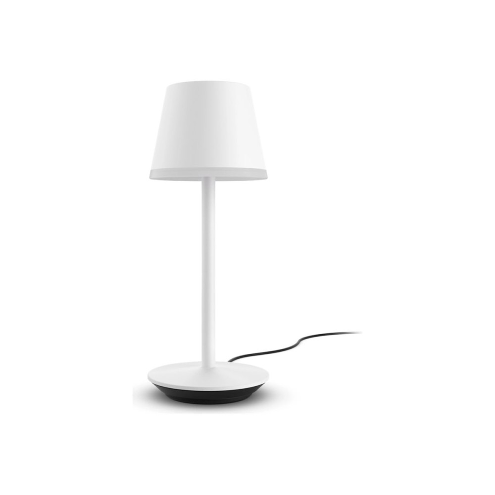 Produktbild för Philips Hue White and Color Ambiance Go - bordslampa - LED - 16 miljoner färger - vit, sage green grip