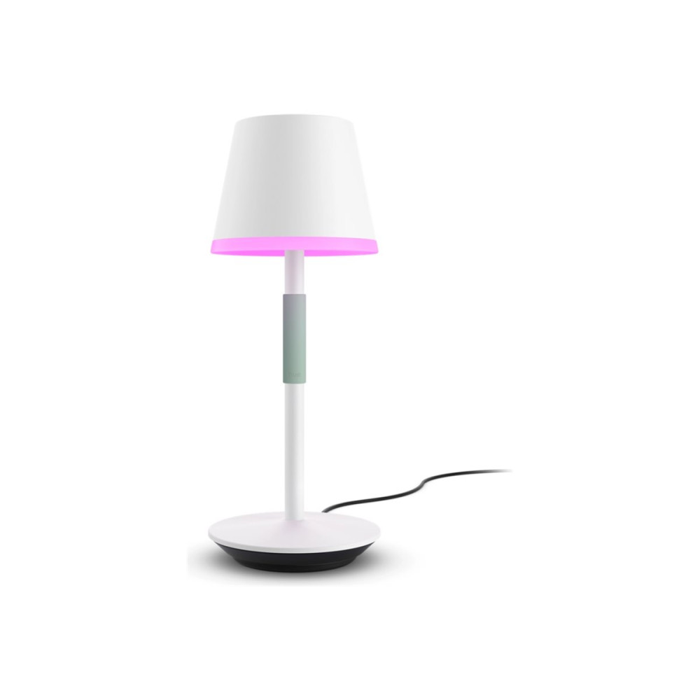 Produktbild för Philips Hue White and Color Ambiance Go - bordslampa - LED - 16 miljoner färger - vit, sage green grip