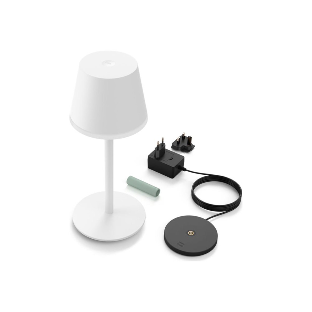Produktbild för Philips Hue White and Color Ambiance Go - bordslampa - LED - 16 miljoner färger - vit, sage green grip