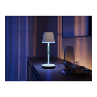 Produktbild för Philips Hue White and Color Ambiance Go - bordslampa - LED - 16 miljoner färger - vit, sage green grip