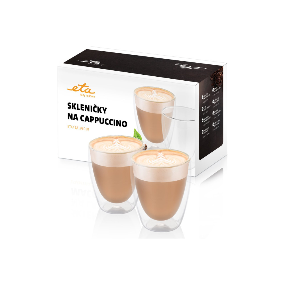 Produktbild för ETA 4181 93010 - cappuccino glass - 240 ml (paket om 2)