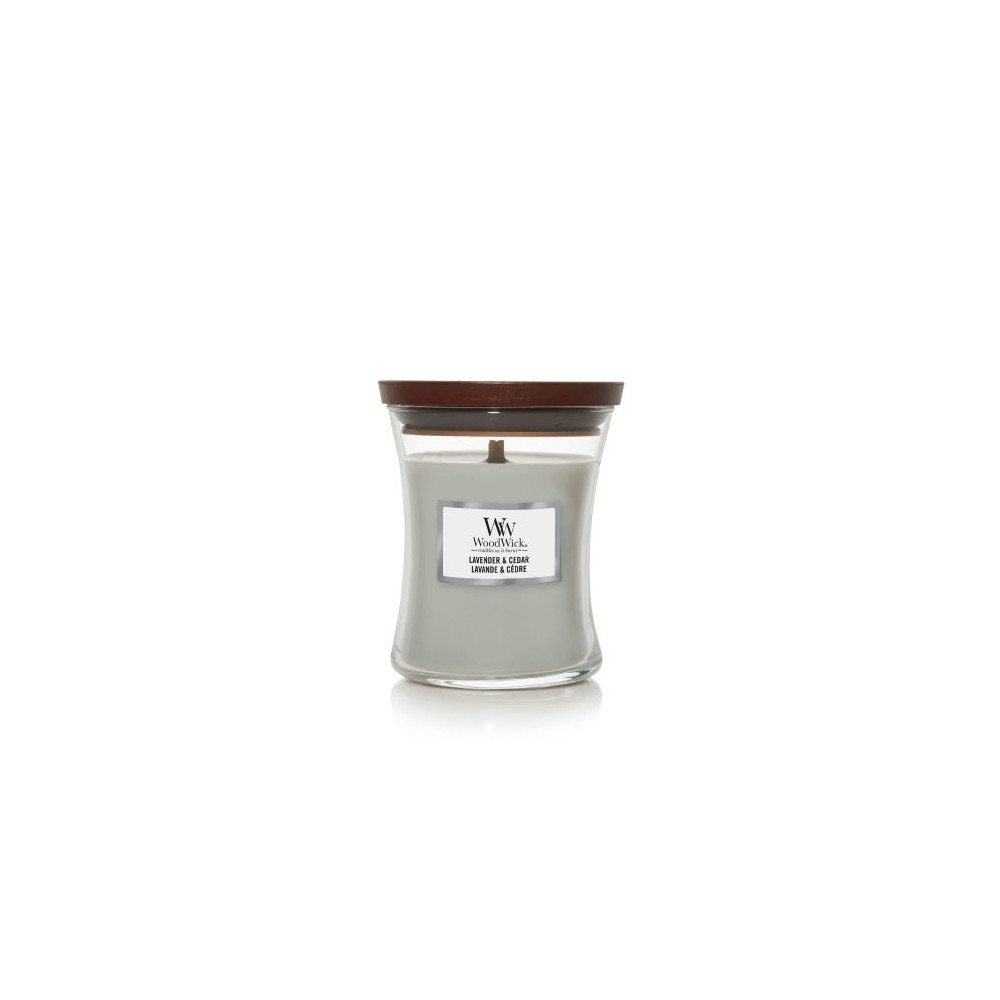 Produktbild för WoodWick Lavender & Cedar scented candle with wooden wick 275 g