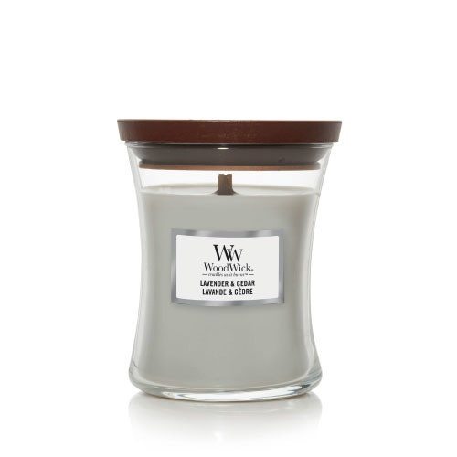 WoodWick WoodWick Lavender & Cedar scented candle with wooden wick 275 g