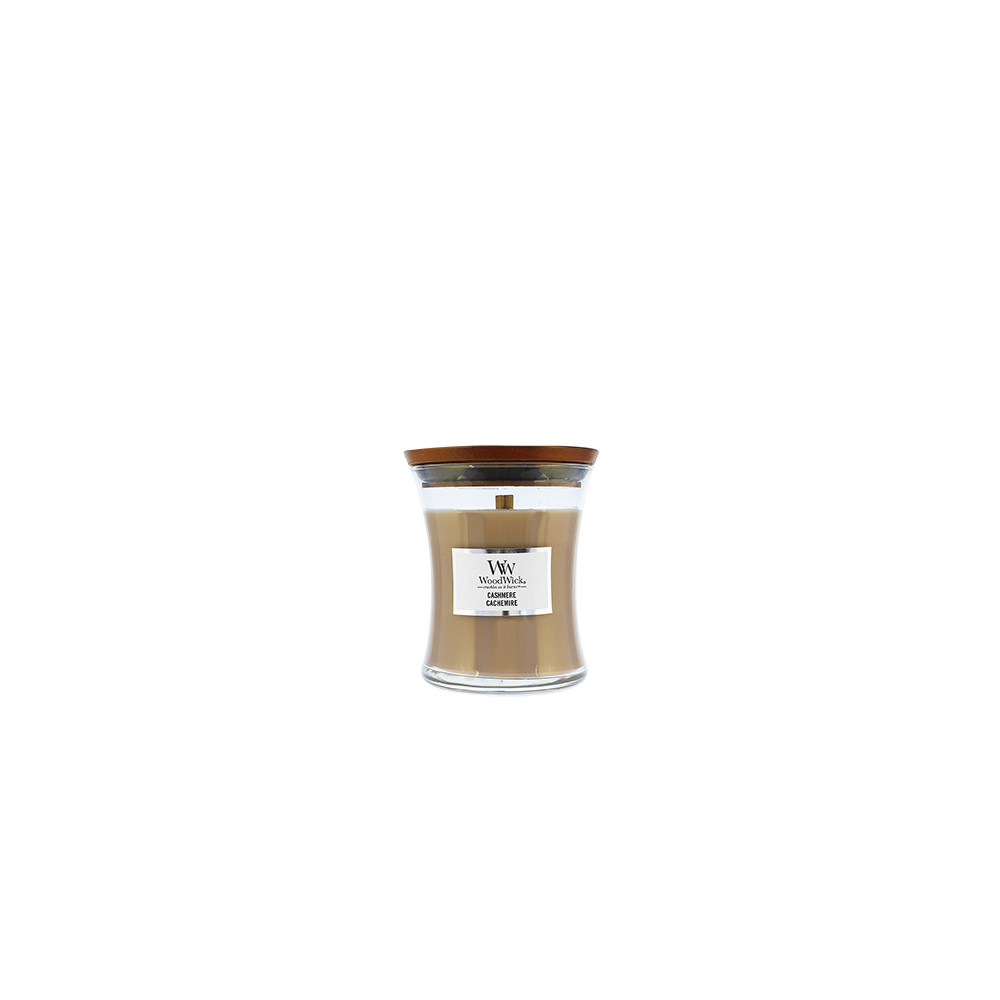 Produktbild för WoodWick Sklo malé/Cashmere vonná svíčka s dřevěným knotem 85 g
