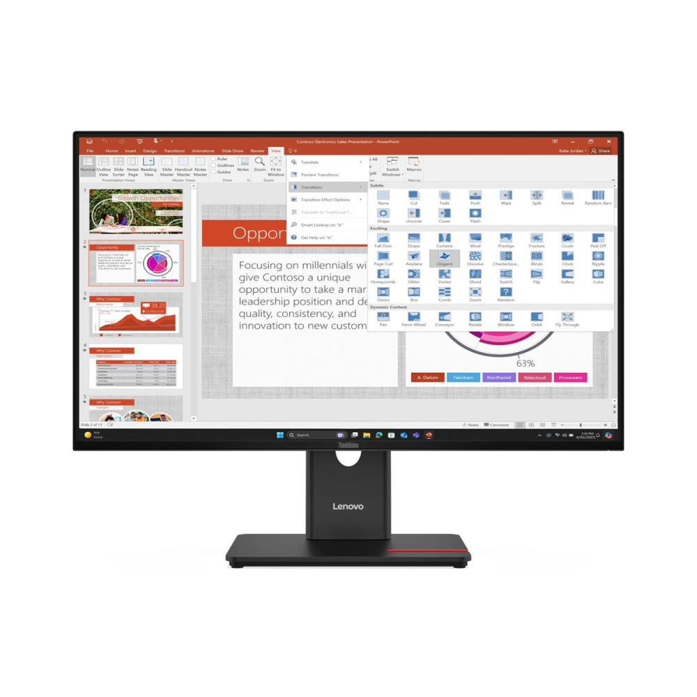 Produktbild för Lenovo ThinkVision T27-40 - LED-skärm - Full HD (1080p) - 27"