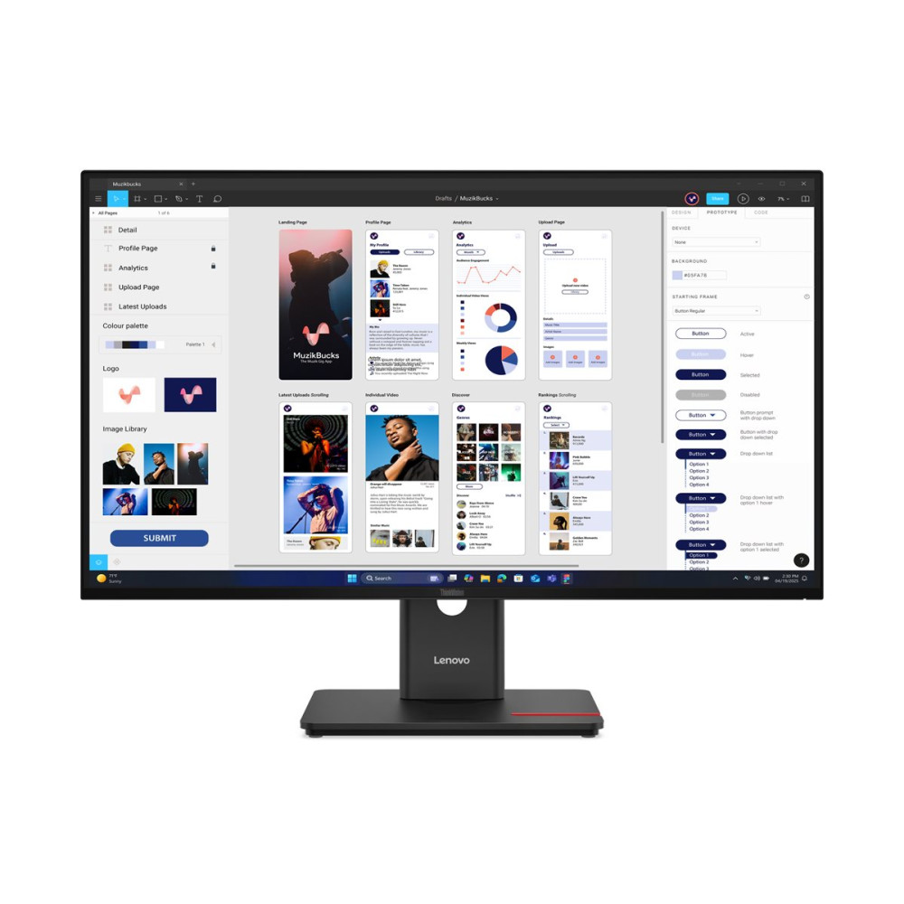 Produktbild för Lenovo ThinkVision T32UD-40 - LED-skärm - 4K - 32"