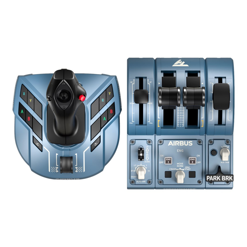 Produktbild för ThrustMaster TCA Captain Pack X Airbus Edition - joystick och spjäll - kabelansluten