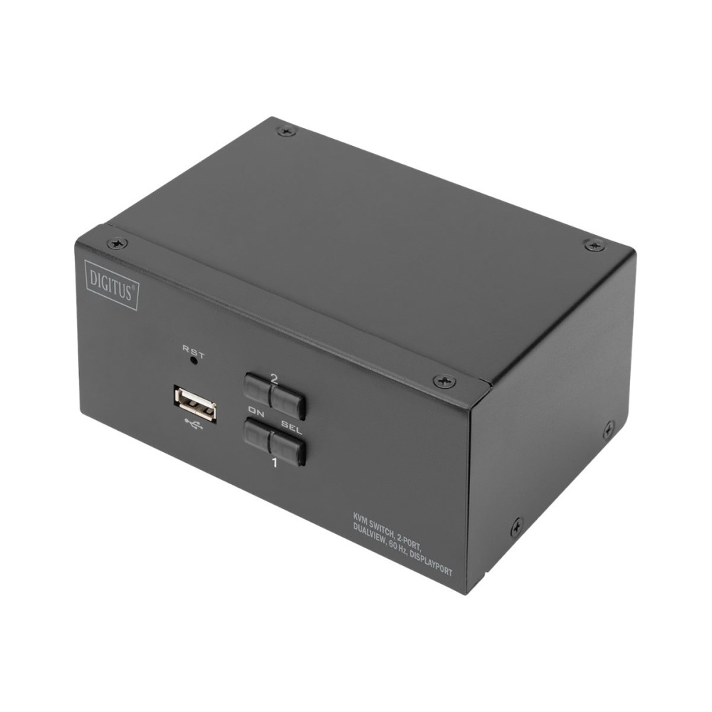 Produktbild för DIGITUS DS-12862 - omkopplare för tangentbord/video/mus/ljud/USB - 2 portar