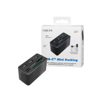 Produktbild för LogiLink - mini-dockningsenhet - USB-C 3.2 Gen 1