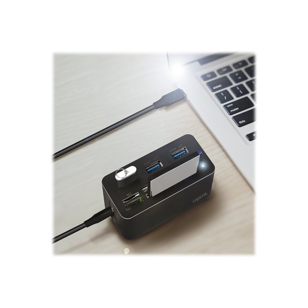 Produktbild för LogiLink - mini-dockningsenhet - USB-C 3.2 Gen 1