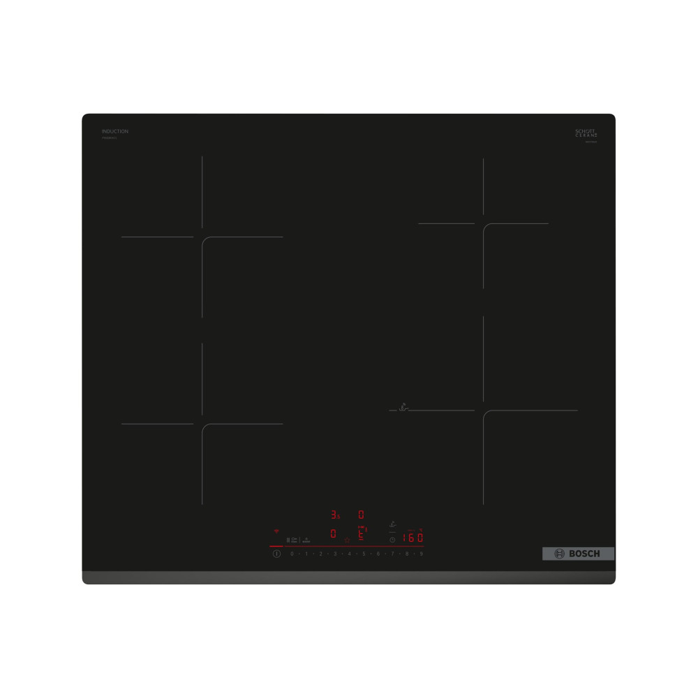 Produktbild för Bosch Serie | 6 PIE63KHC1Z induktionshäll - 60 cm - svart - keramik facetterad front