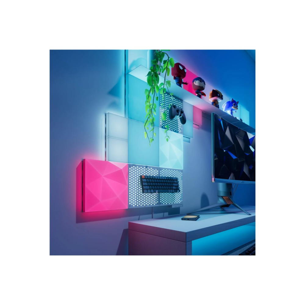 Produktbild för Nanoleaf Blocks Add-On Kit - ljuspanel - LED - 3 W - RGBW-lampa - 1200-6500 K - pegboard