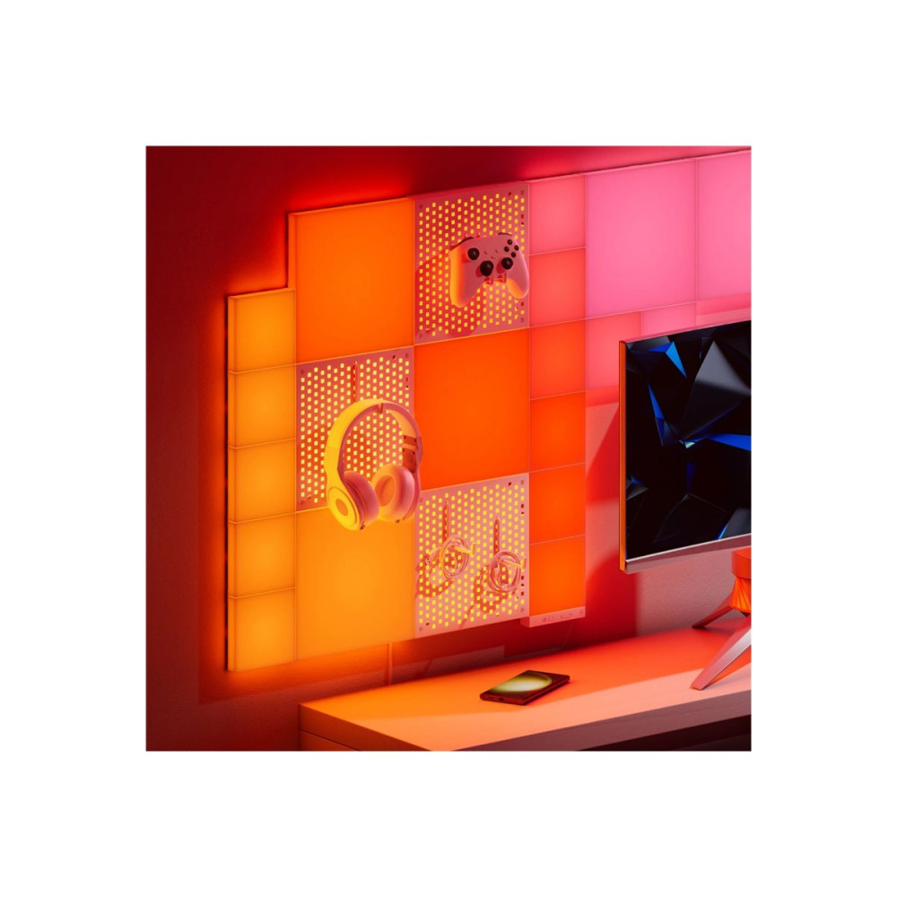 Produktbild för Nanoleaf Blocks Add-On Kit - ljuspanel - LED - 3 W - RGBW-lampa - 1200-6500 K - pegboard