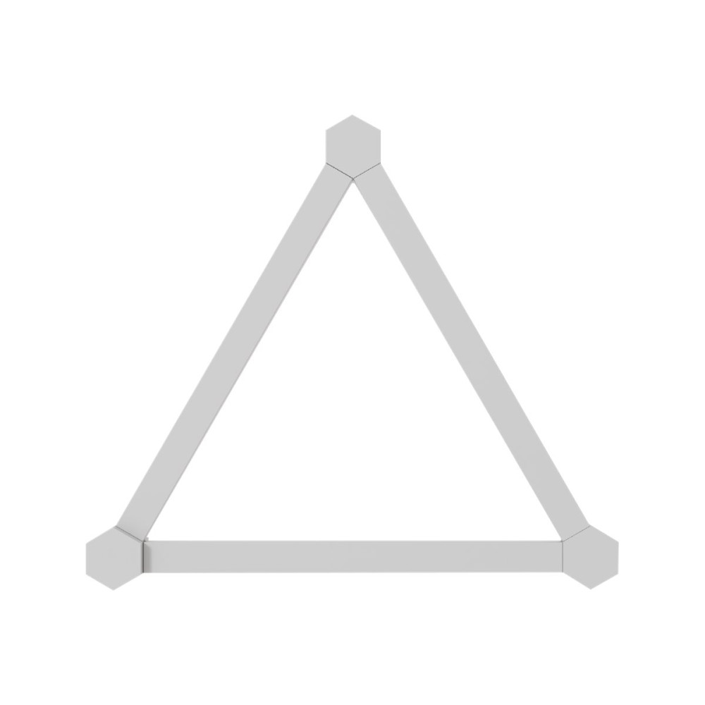 Produktbild för Nanoleaf Lines Expansion Pack - trådlös belysningsuppsättning - LED x 3 - 2 W - 16 miljoner färger - 1200-6500 K - linjär