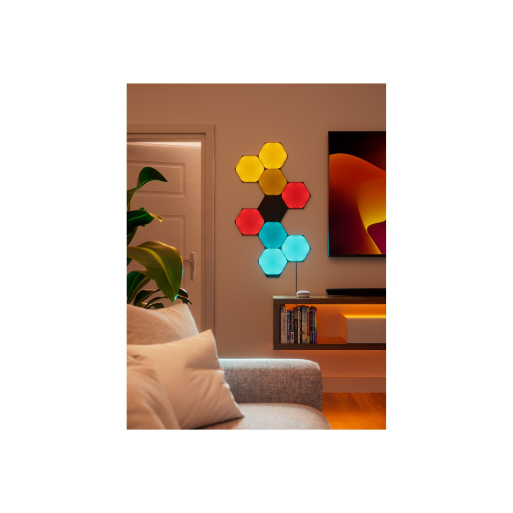 Produktbild för Nanoleaf Shapes Starter Kit - ljuspanelskit - LED - sexhörning - svart