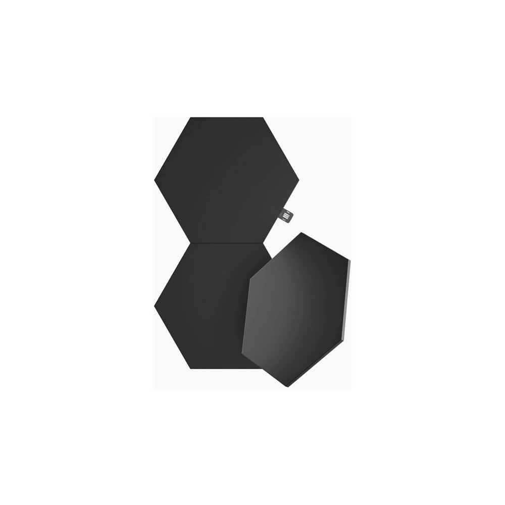 Produktbild för Nanoleaf Shapes Expansion pack - ljuspanelskit - LED - 230 x 200 mm - 1.5 W - 16 miljoner färger - 1200-6500 K - sexhörning - svart