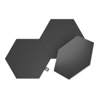 Produktbild för Nanoleaf Shapes Expansion pack - ljuspanelskit - LED - 230 x 200 mm - 1.5 W - 16 miljoner färger - 1200-6500 K - sexhörning - svart