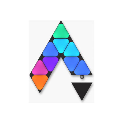 Nanoleaf Nanoleaf Shapes Expansion pack - trådlös belysningsuppsättning - LED x 10 - 0.54 W - totalt: 5.4 W - RGBW-lampa - 1200-6500 K - minitriangel
