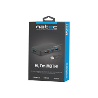 Produktbild för Natec MOTH - hubb - 4 portar