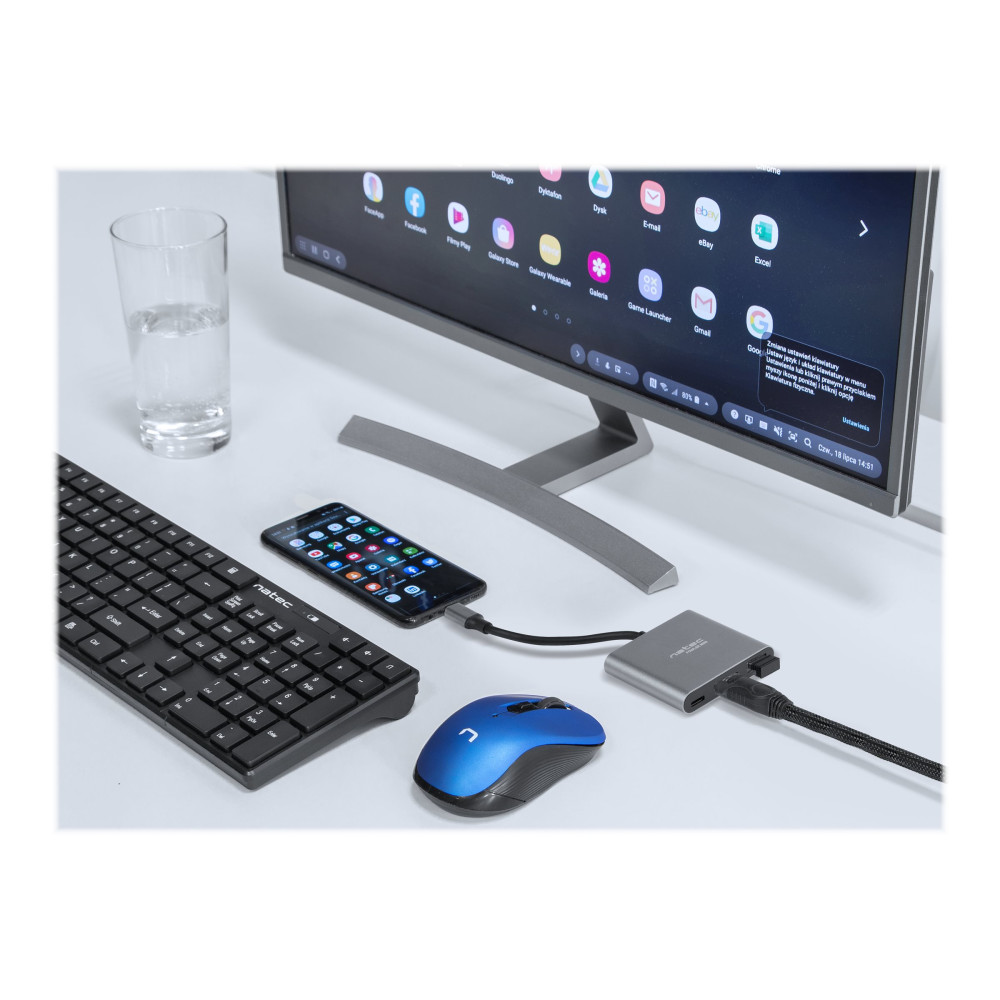 Produktbild för Natec Fowler Mini - dockningsstation - USB-C - HDMI