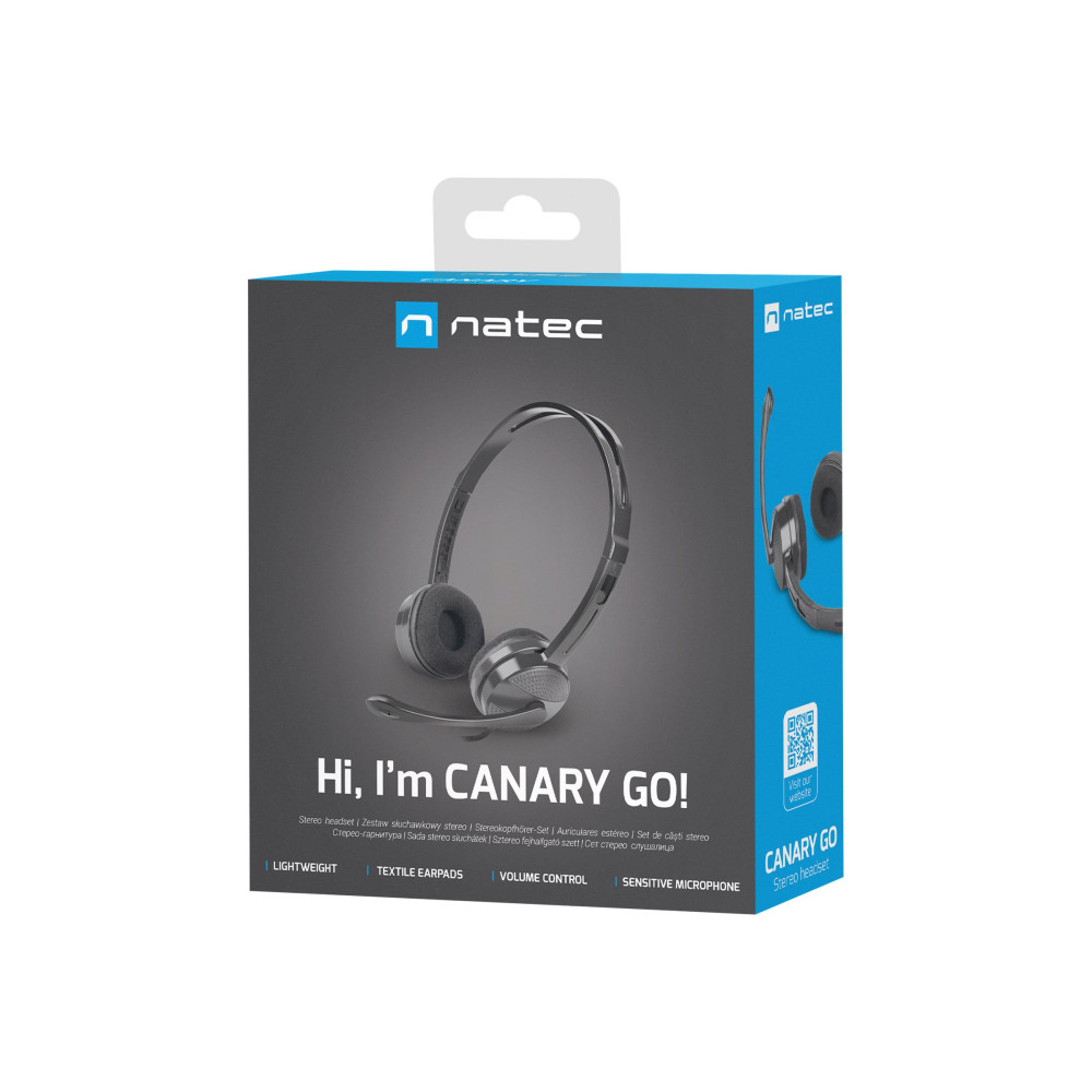 Produktbild för Natec Canary Go - headset - 3,5 mm kontakt