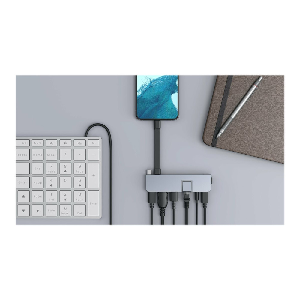 Produktbild för HyperDrive DUO Pro - dockningsstation - USB-C x 2 - HDMI, USB4 - 1GbE