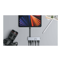 Produktbild för HyperDrive DUO Pro - dockningsstation - USB-C x 2 - HDMI, USB4 - 1GbE