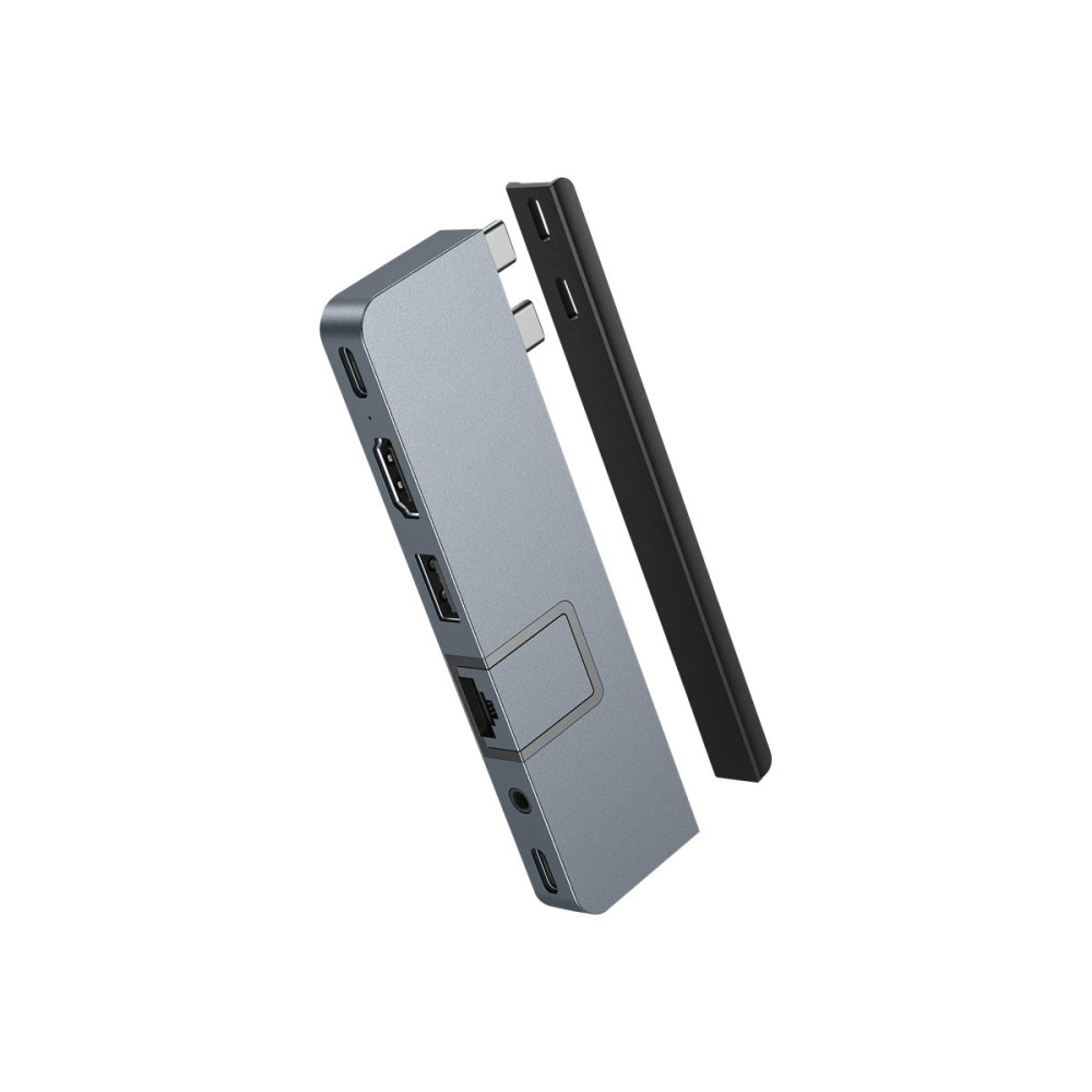 Produktbild för HyperDrive DUO Pro - dockningsstation - USB-C x 2 - HDMI, USB4 - 1GbE