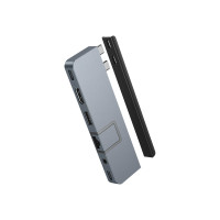 Produktbild för HyperDrive DUO Pro - dockningsstation - USB-C x 2 - HDMI, USB4 - 1GbE