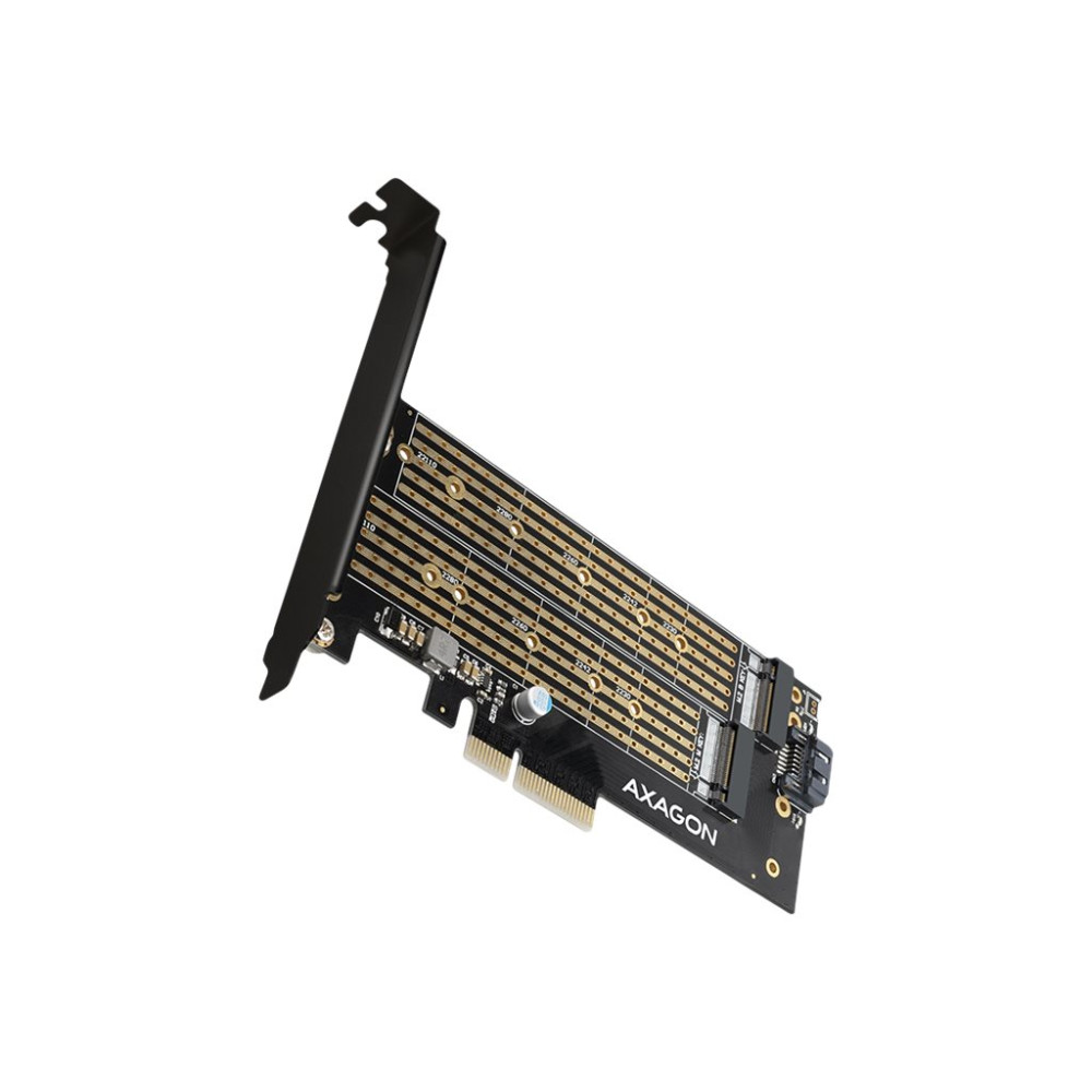 Produktbild för AXAGON PCEM2-D - kontrollerkort - M.2 NVMe Card / SATA 6Gb/s - PCIe 3.0 x4