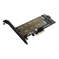 Produktbild för AXAGON PCEM2-D - kontrollerkort - M.2 NVMe Card / SATA 6Gb/s - PCIe 3.0 x4