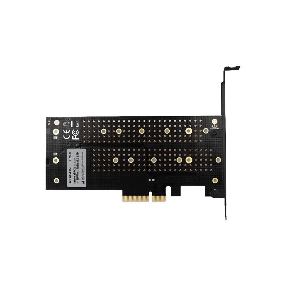 Produktbild för AXAGON PCEM2-D - kontrollerkort - M.2 NVMe Card / SATA 6Gb/s - PCIe 3.0 x4