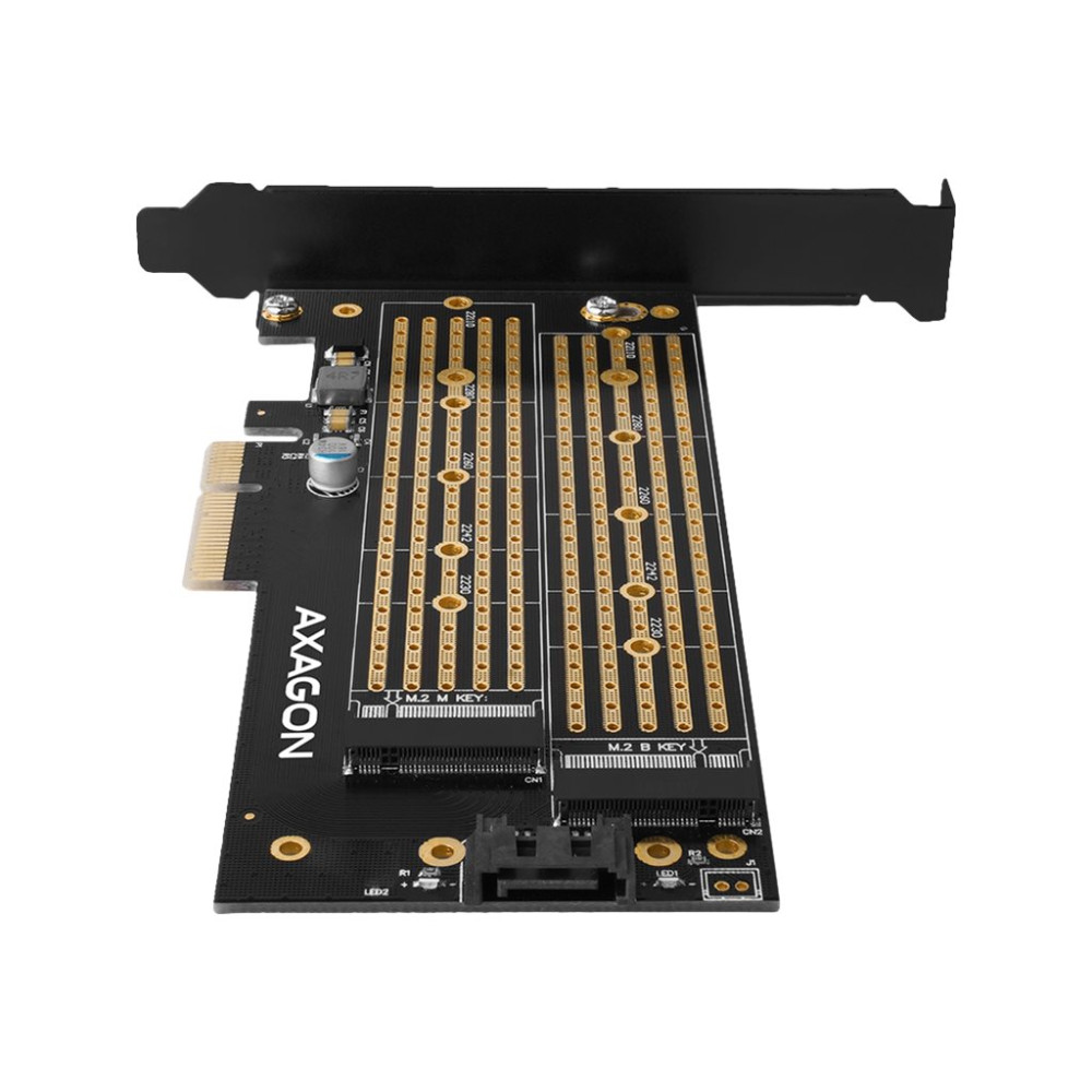 Produktbild för AXAGON PCEM2-D - kontrollerkort - M.2 NVMe Card / SATA 6Gb/s - PCIe 3.0 x4