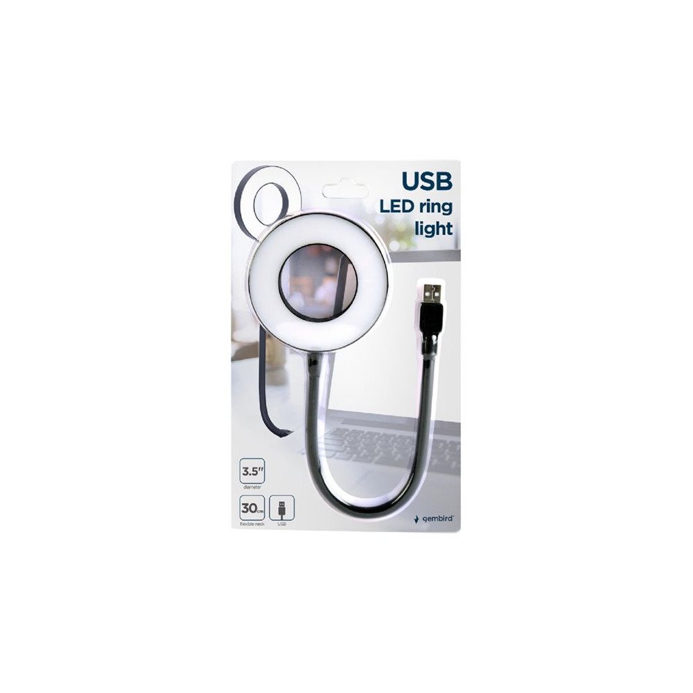 Produktbild för Gembird - USB light - LED - 3 W - vitt ljus - 6500 K - ring