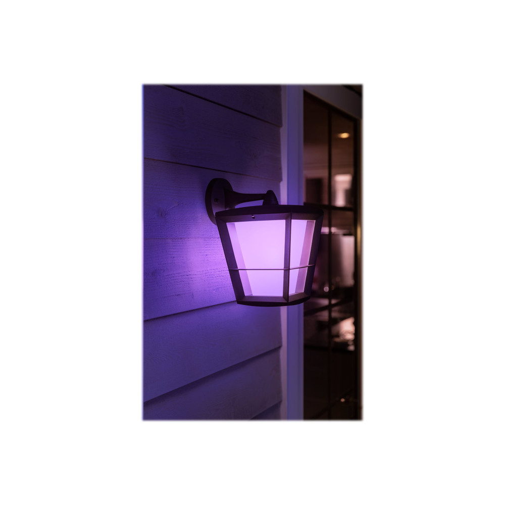 Produktbild för Philips Hue Econic - vägglampa - LED-glödlampa - 15 W - 2000-6500 K - svart