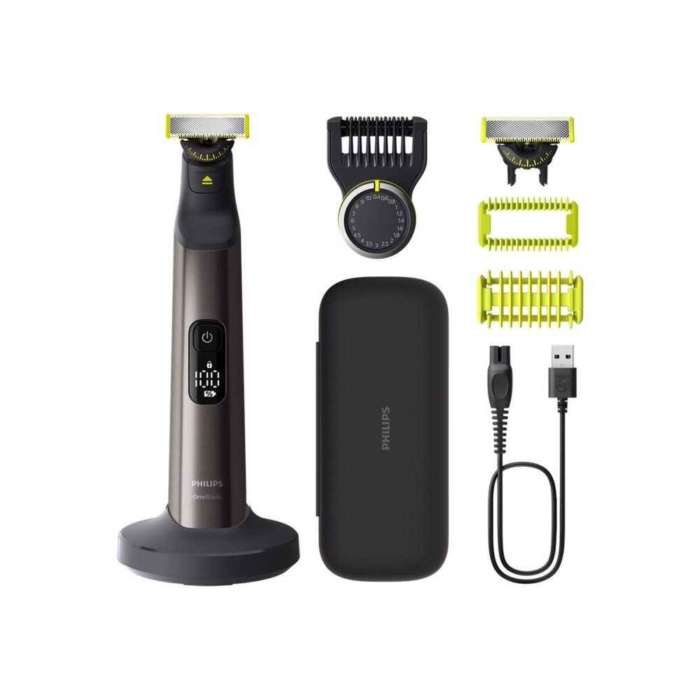 Produktbild för Philips OneBlade Pro 360 QP6652 Face + Body - rakapparat - krom