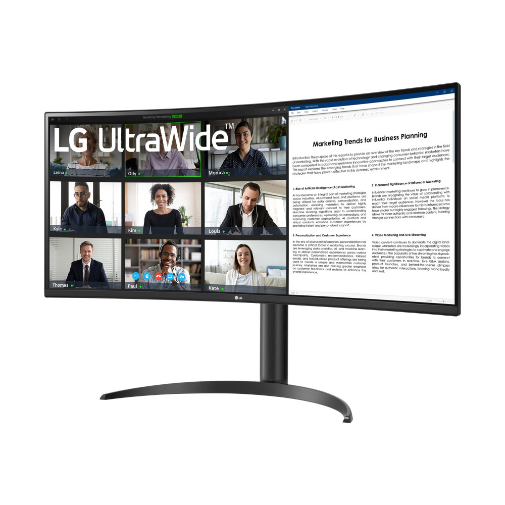 Produktbild för LG UltraWide 34WR55QK-B - LED-skärm - böjd - 34" - HDR