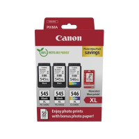 Produktbild för Canon PG-545XL x2 /CL-546XL Multi Pack - 3-pack - Lång livslängd - svart, färg (cyan, magenta, gul) - original - bläckpatron