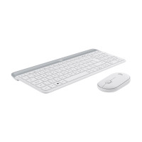 Produktbild för Logitech Slim Wireless Combo MK470 - sats med tangentbord och mus - USA, internationellt - offwhite Inmatningsenhet