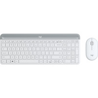 Produktbild för Logitech Slim Wireless Combo MK470 - sats med tangentbord och mus - USA, internationellt - offwhite Inmatningsenhet