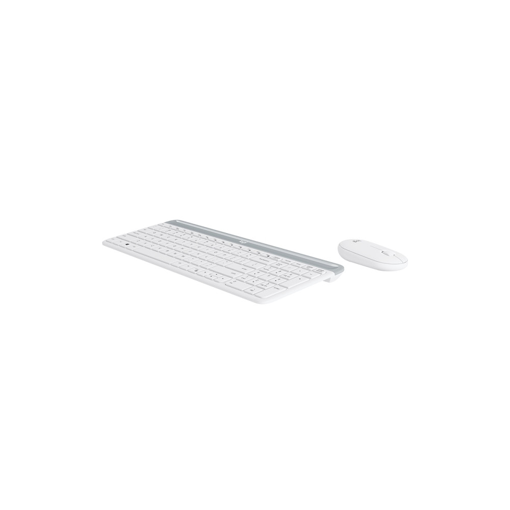 Produktbild för Logitech Slim Wireless Combo MK470 - sats med tangentbord och mus - USA, internationellt - offwhite Inmatningsenhet
