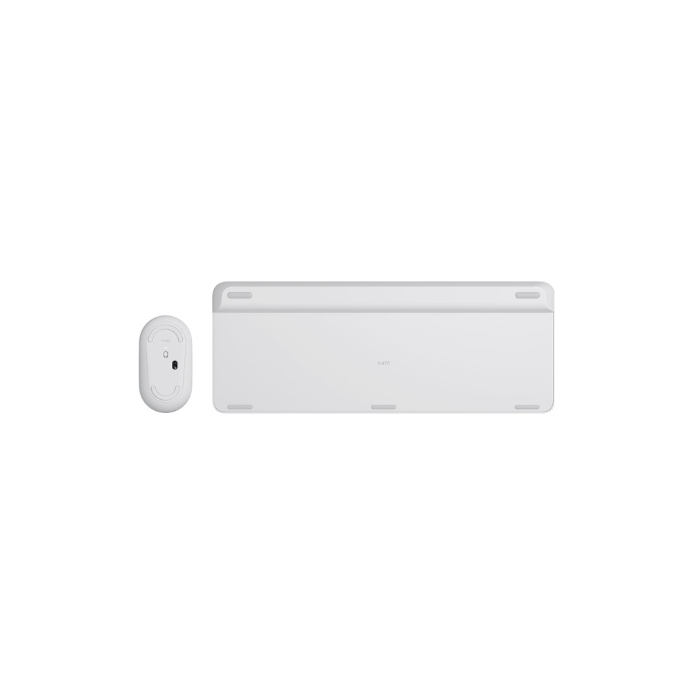 Produktbild för Logitech Slim Wireless Combo MK470 - sats med tangentbord och mus - USA, internationellt - offwhite Inmatningsenhet