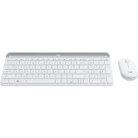 Produktbild för Logitech Slim Wireless Combo MK470 - sats med tangentbord och mus - USA, internationellt - offwhite Inmatningsenhet