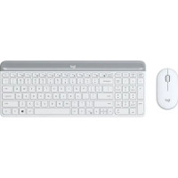 Produktbild för Logitech Slim Wireless Combo MK470 - sats med tangentbord och mus - USA, internationellt - offwhite Inmatningsenhet