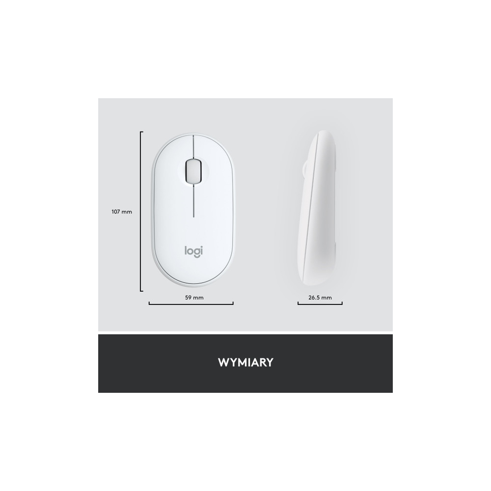 Produktbild för Logitech Slim Wireless Combo MK470 - sats med tangentbord och mus - USA, internationellt - offwhite Inmatningsenhet