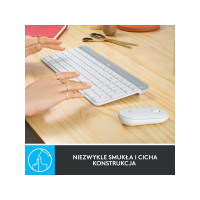 Produktbild för Logitech Slim Wireless Combo MK470 - sats med tangentbord och mus - USA, internationellt - offwhite Inmatningsenhet